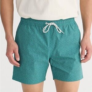 J. Crew Men 6'' stretch swim trunk in print with ECONYL® nylon Size Small